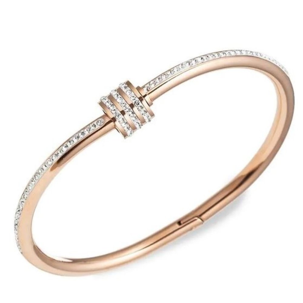 Eye Candy LA Luxe Sophie Titanium & Cubic Zirconia Bracelet